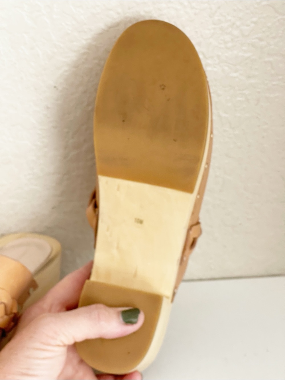 Loeffler Randall Lupa braided leather clogs in honey. Tan Leather Boho Clog Mule - Picture 11 of 11